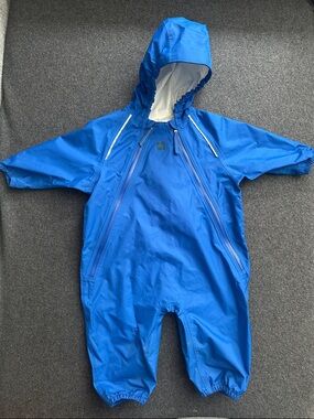 MEC new no tags Bright Blue Hooded One-Piece Rain Suit